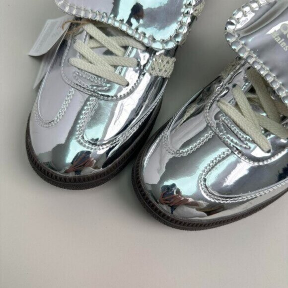 New Adidas Samba x Wales Bonner Silver Metallic Women Sneaker - Picture 4 of 6
